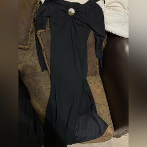 Zara Black and Patterned maxi dress